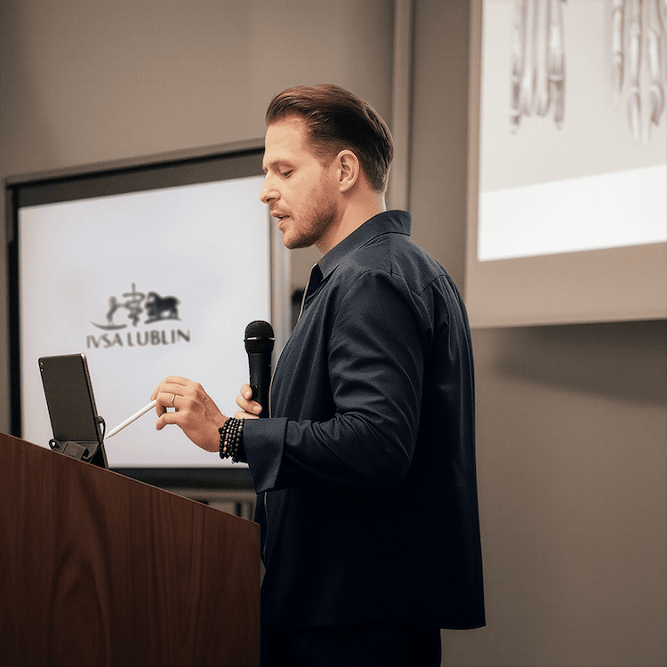 Doctor speaking at a conference